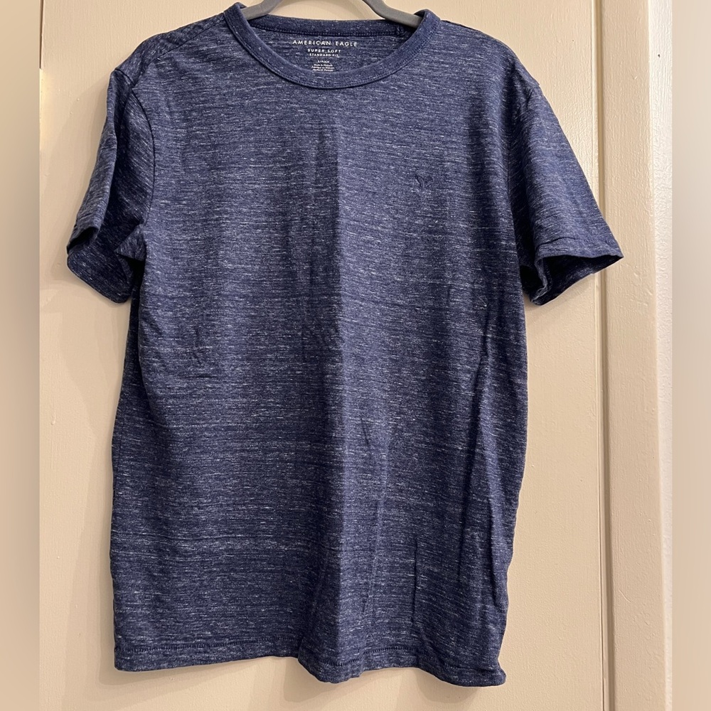 American‎ Eagle Tee Tshirt Size Small Navy Heather Thick Soft